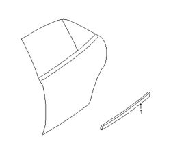 Mazda Protege Left Body side mldg | Mazda OEM Part Number BJ0F-50-693-4F