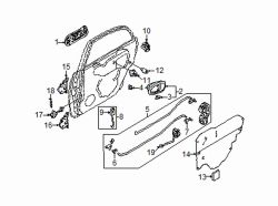 Mazda Protege Right Handle, inside | Mazda OEM Part Number B28V-58-330B-65