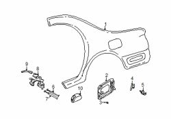 Mazda Protege Right Quarter panel | Mazda OEM Part Number B2YD-70-410