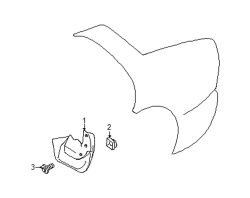 Mazda Protege Left Mud guard | Mazda OEM Part Number BJ0E-51-880