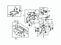 Mazda Protege5 Left Upper qtr trim fastener | Mazda OEM Part Number GJ21-68-885B-02