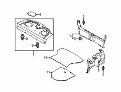 Mazda Protege  Rear panel trim | Mazda OEM Part Number B25D-68-89XB-02
