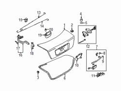 Mazda Protege  Trunk lid | Mazda OEM Part Number BJ0E-52-610D