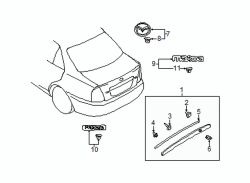 Mazda Protege  Ornament | Mazda OEM Part Number B25D-51-730B