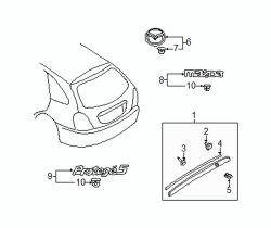 Mazda Protege5  Ornament | Mazda OEM Part Number DC01-51-730A