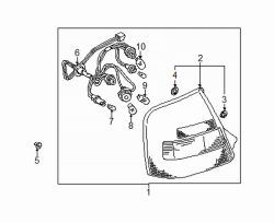 Mazda Protege Right Combo lamp assy | Mazda OEM Part Number BP7H-51-150
