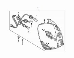 Mazda Protege5 Right Socket & wire | Mazda OEM Part Number BN5V-51-155