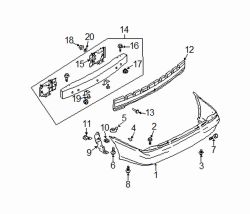 Mazda Protege  Bumper cover bolt | Mazda OEM Part Number 9YA0-10-502