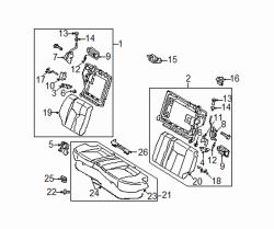Mazda Protege Right Seat back assy | Mazda OEM Part Number BL8F-57-400C-05