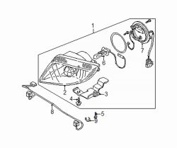 Mazda Protege Left Fog lamp assy | Mazda OEM Part Number TC86-51-690A
