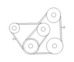 Mazda Protege  Alternator belt | Mazda OEM Part Number FS12-18-381A