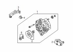 Mazda Protege  Alternator mount bracket | Mazda OEM Part Number FS01-18-371A