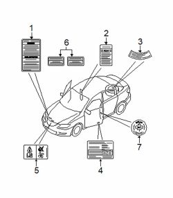Mazda 3  Caution label | Mazda OEM Part Number FE01-69-C31A