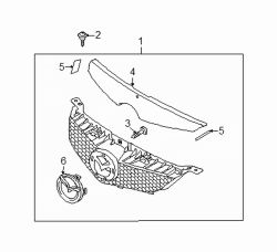 Mazda 3  Grille assy | Mazda OEM Part Number BR5H-50-710C