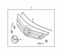 Mazda 3  Grille assy | Mazda OEM Part Number BP4S-50-710D-38