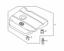 Mazda 3  Engine cover mount | Mazda OEM Part Number L3G6-10-238