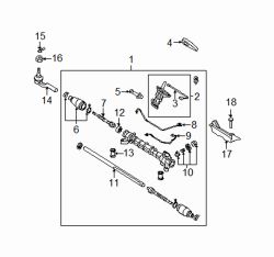 Mazda 3  Inner tie rod | Mazda OEM Part Number BP4L-32-240