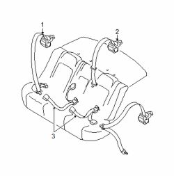 Mazda 3 Left Outer belt assy | Mazda OEM Part Number BPYK-57-790-30