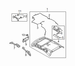 Mazda 3  Headliner | Mazda OEM Part Number BN8L-68-030M-77