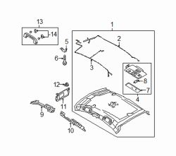 Mazda 3  Headliner | Mazda OEM Part Number BN8H-68-030S-77