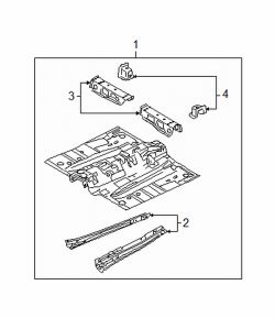 Mazda 3 Right Floor side rail | Mazda OEM Part Number BP4K-53-660G