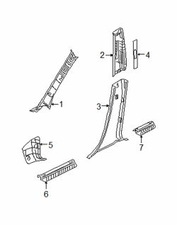Mazda 3 Left Upr ctr plr trim | Mazda OEM Part Number BP4K-68-210F-77
