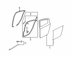Mazda 3 Right Lower w'strip fastener | Mazda OEM Part Number BC1D-58-762