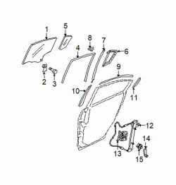 Mazda 3 Right Moveable glass screw | Mazda OEM Part Number 9YA1-1A-501A