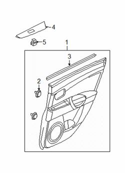 Mazda 3 Left Trim panel assy fastener | Mazda OEM Part Number GJ6A-68-AB1