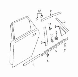 Mazda 3 Right Window trim | Mazda OEM Part Number BP4K-50-M30D