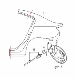 Mazda 3  Fuel door | Mazda OEM Part Number BN8V-42-410C