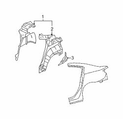 Mazda 3 Left Outer wheelhouse | Mazda OEM Part Number BN8V-71-110B