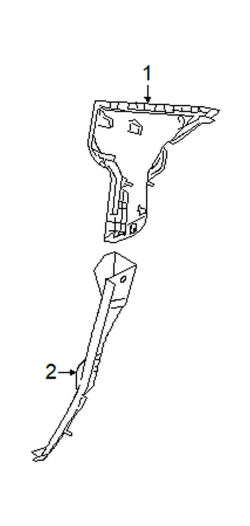 Mazda 3 Left Upper qtr trim | Mazda OEM Part Number BN8V-68-260D-30