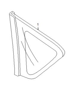 Mazda 3 Right Quarter glass | Mazda OEM Part Number BP4K-62-950B