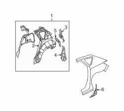 Mazda 3 Left Inner panel | Mazda OEM Part Number BP4K-71-110G