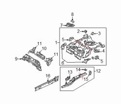 Mazda 3 Left Sidemember assy gusset | Mazda OEM Part Number BP4K-54-84XB
