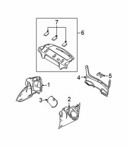 Mazda 3  Pkg tray trim cover | Mazda OEM Part Number BN8V-68-3R1A-02