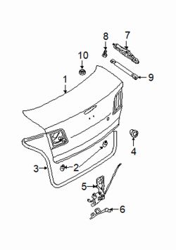 Mazda 3 Right Hinge | Mazda OEM Part Number BN8V-52-710C