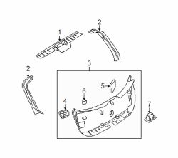 Mazda 3  Upper trim | Mazda OEM Part Number B32H-68-930C-02