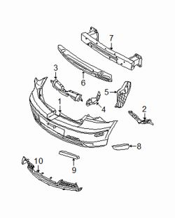 Mazda 3  Energy absorber | Mazda OEM Part Number BAP8-50-311