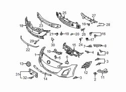 Mazda 3 Left Retainer | Mazda OEM Part Number BBM4-50-0U1G
