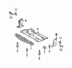 Mazda 3 Left Side shield bolt | Mazda OEM Part Number 9YA4-10-616