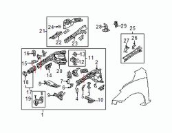 Mazda 3 Left Sidemember | Mazda OEM Part Number BP4L-54-3DYA