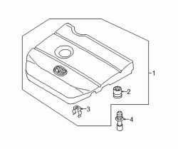 Mazda 3  Engine cover clip | Mazda OEM Part Number L323-10-236