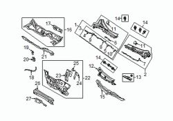 Mazda 3 Right Cowl grille | Mazda OEM Part Number BBM4-50-7R0B