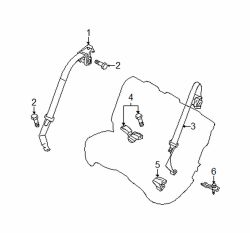 Mazda 3 Right Buckle | Mazda OEM Part Number BBY4-57-720B-02