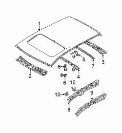 Mazda 3  Rear header | Mazda OEM Part Number BBN9-70-700A