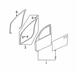 Mazda 3 Right Door shell | Mazda OEM Part Number BBY4-58-02XF