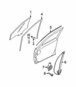 Mazda 3 Right Outer sash | Mazda OEM Part Number BBM4-50-8V1