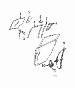 Mazda 3 Left Guide channel protector | Mazda OEM Part Number BBM4-73-608A